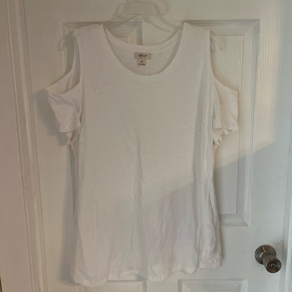 Style & Co cold shoulder tee